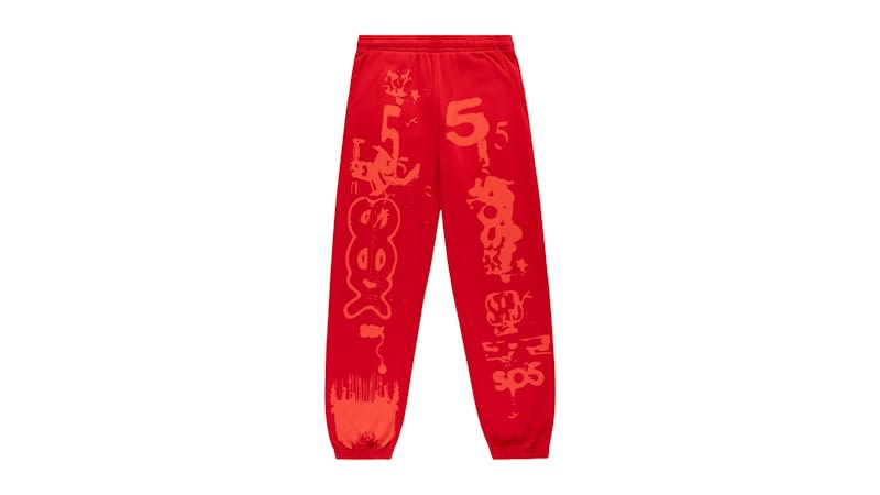 Sp5der X-Ray Sweatpants Red