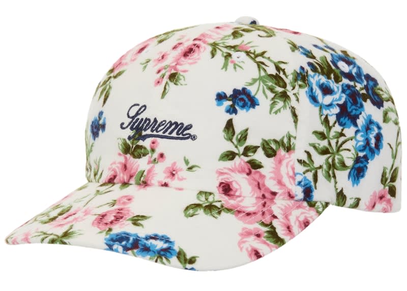 Supreme Floral Flannel 6-Panel Red