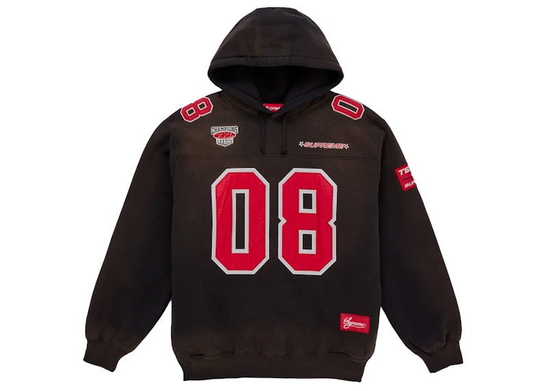 Supreme Football Jersey Hoodie Black