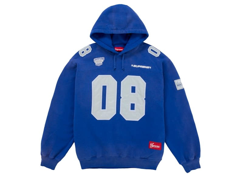 Supreme Football Jersey Hoodie Royal