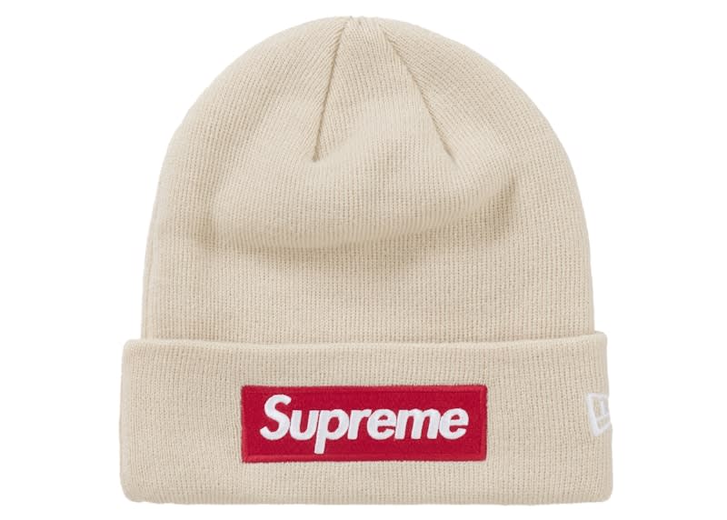 Supreme New Era Box Logo Beanie (FW24) Stone