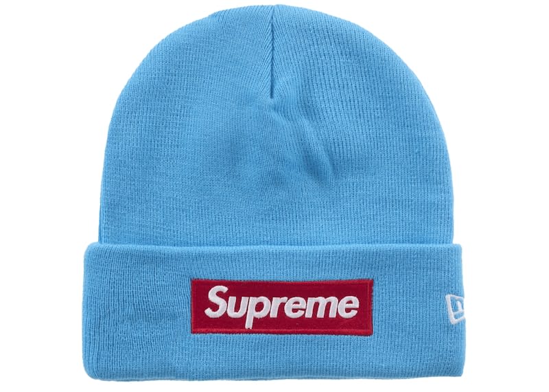 Supreme New Era Box Logo Beanie (FW25) Cyan