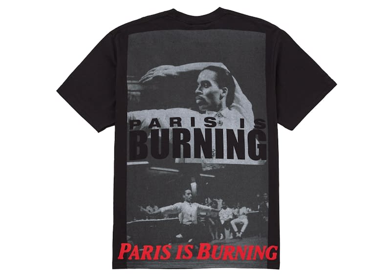 Supreme Paris Is Burning Tee Black
