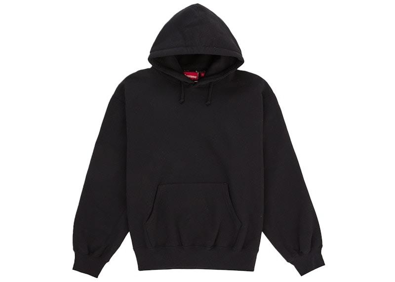 Supreme Satin Applique Hooded Sweatshirt (SS26) Black