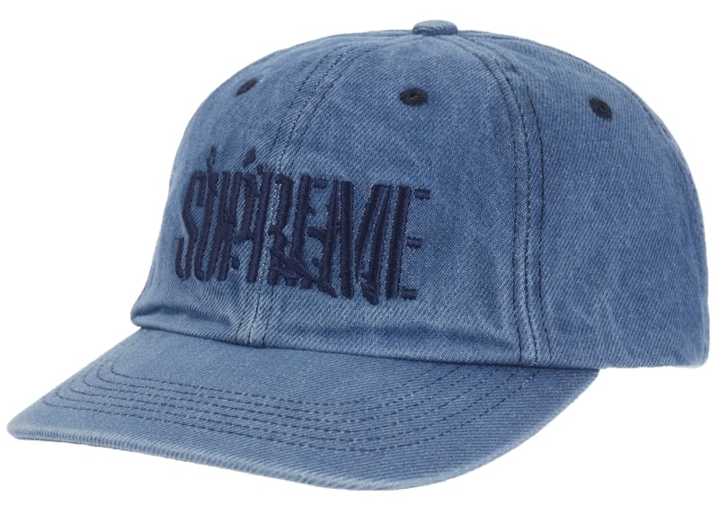 Supreme Splatter 6-Panel Blue Denim