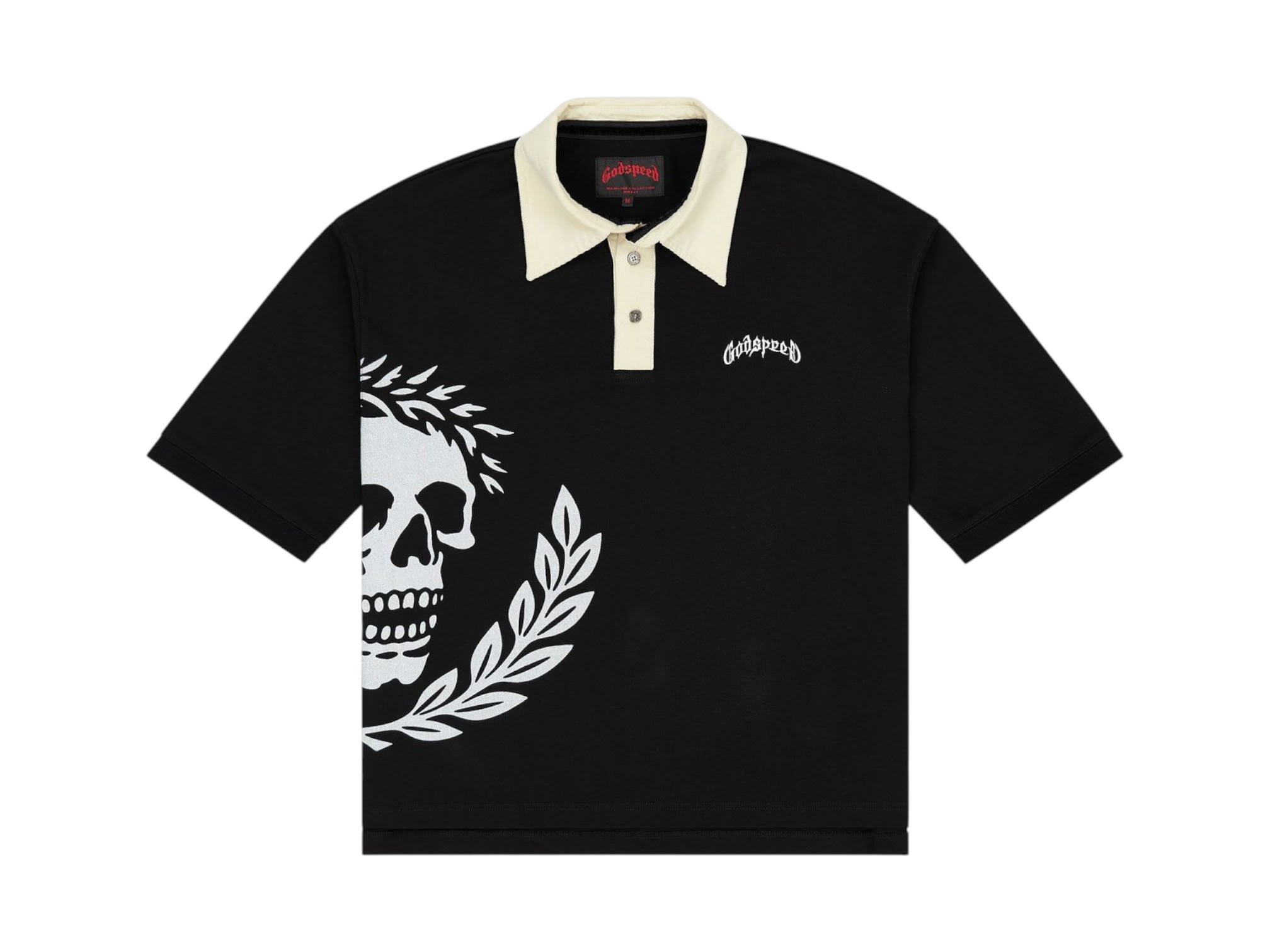 Godspeed Victor Oversized Crest Polo Black/White