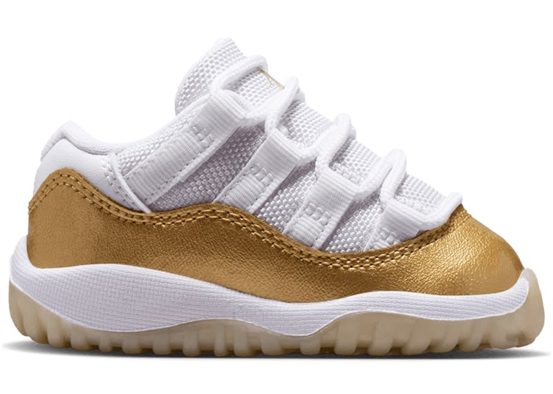 Jordan 11 Retro Low White Team Gold Metallic Gold (TD)