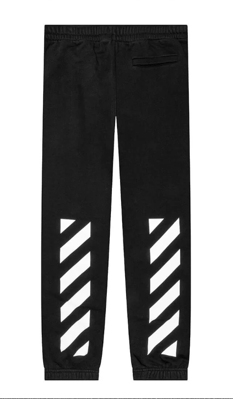 OFF-WHITE Diagonal Helvetica Slim Sweatpant Black/White