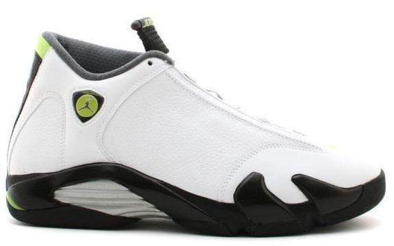 Jordan 14 Retro White Chartreuse