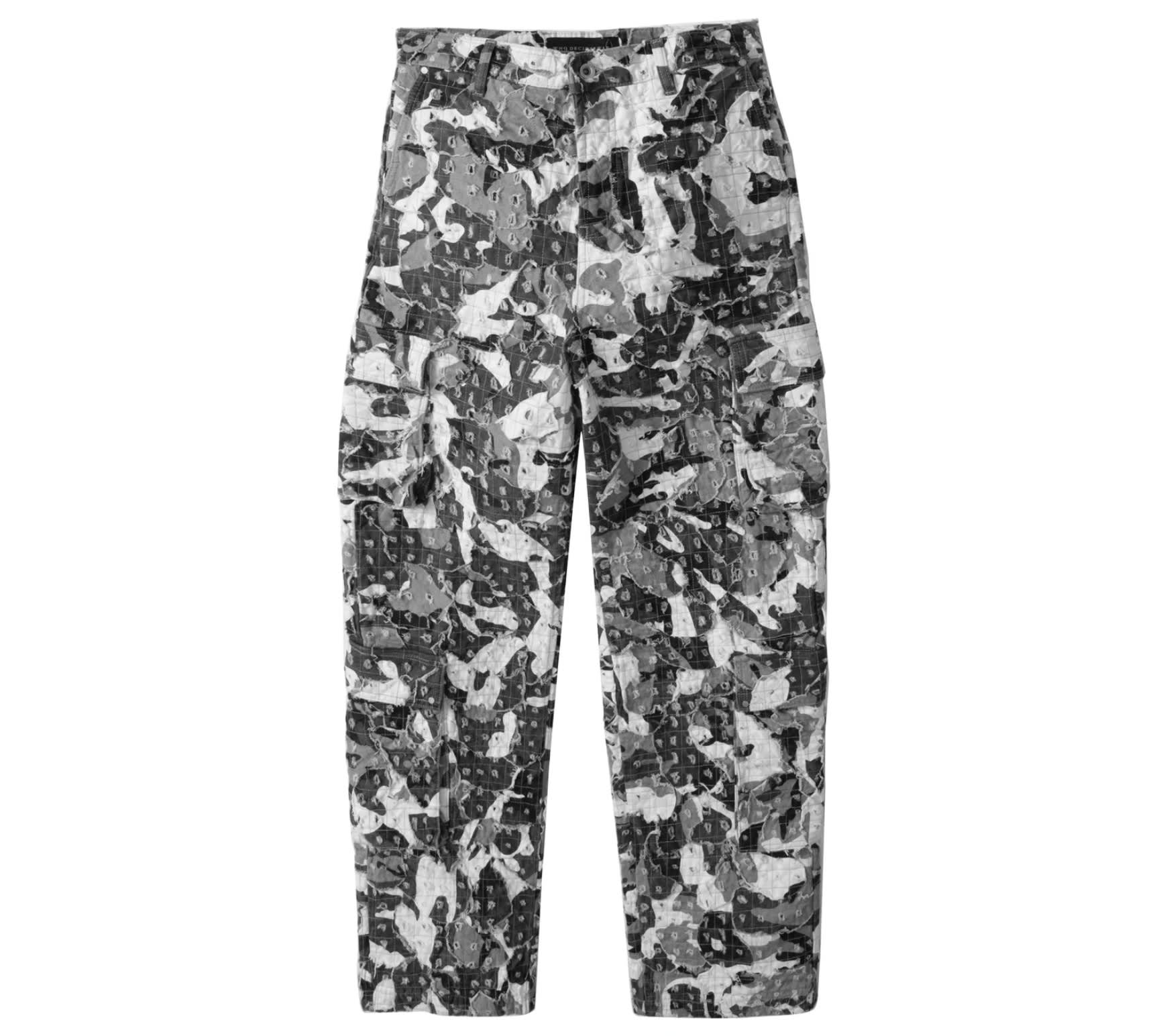 Who Decides War Micro Distressed Cargo Pants Ice Camo