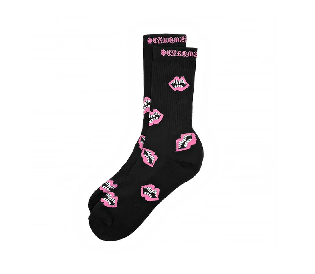 Chrome Hearts 3-Pack Chomper Socks Black