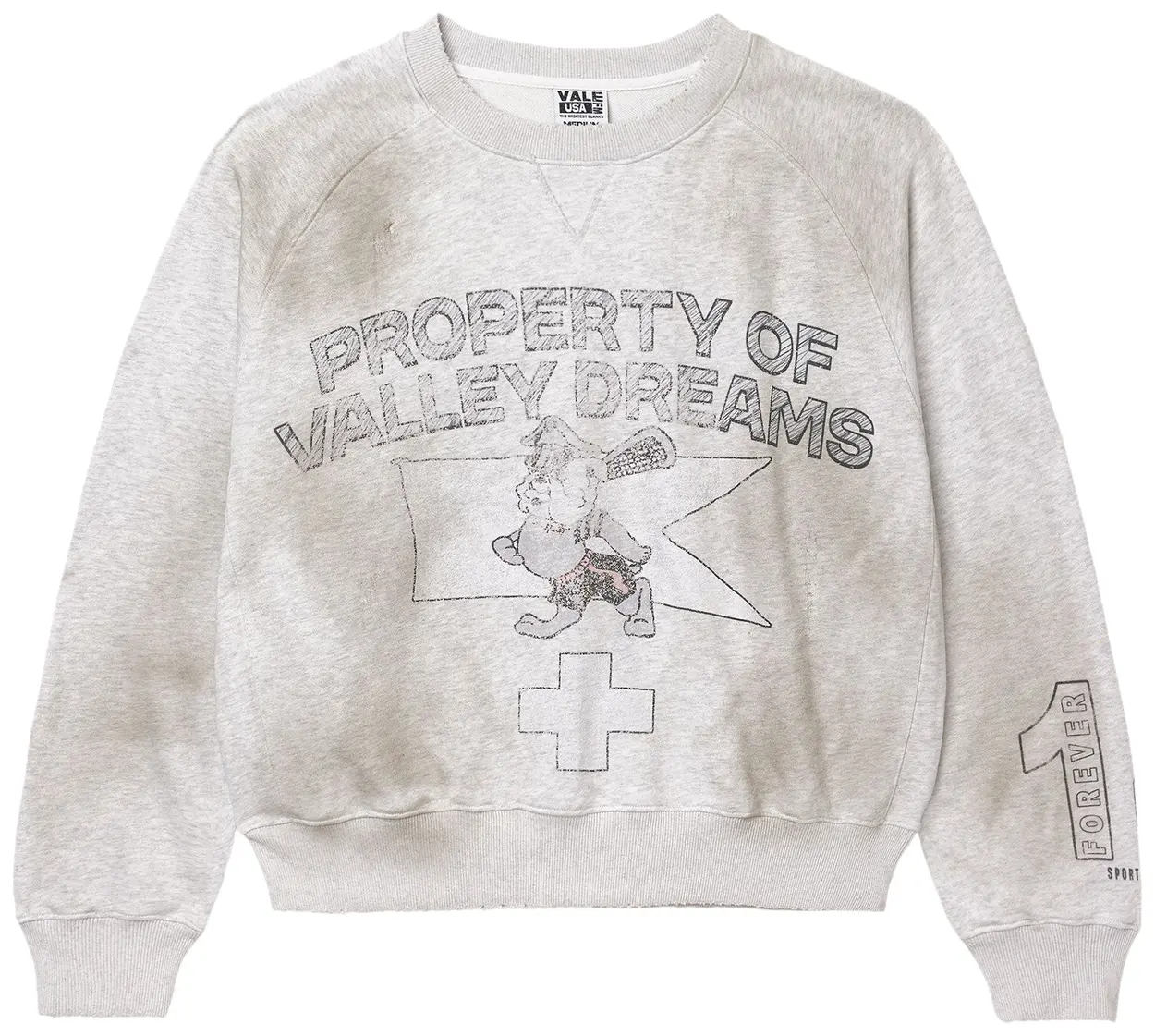 Vale Forever Prison Break Crewneck Dest/Light Grey
