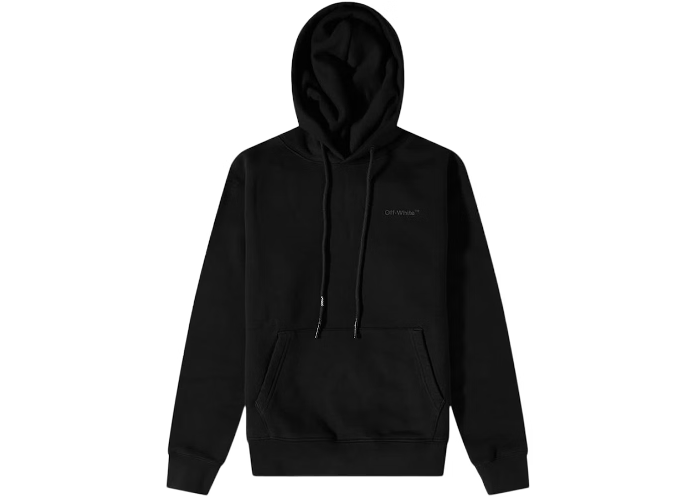 OFF-WHITE Diag Tab Slim Hoodie Black/Black