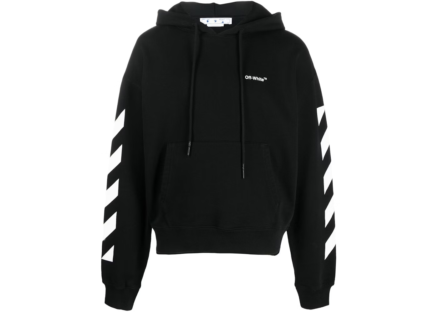 OFF-WHITE Diagonal Helvetica Hoodie Black/White