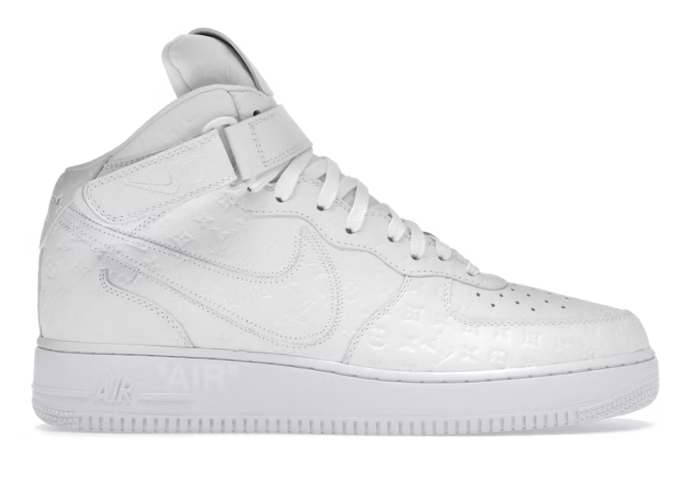 Louis Vuitton x Nike Air Force 1 Mid 'Triple White'