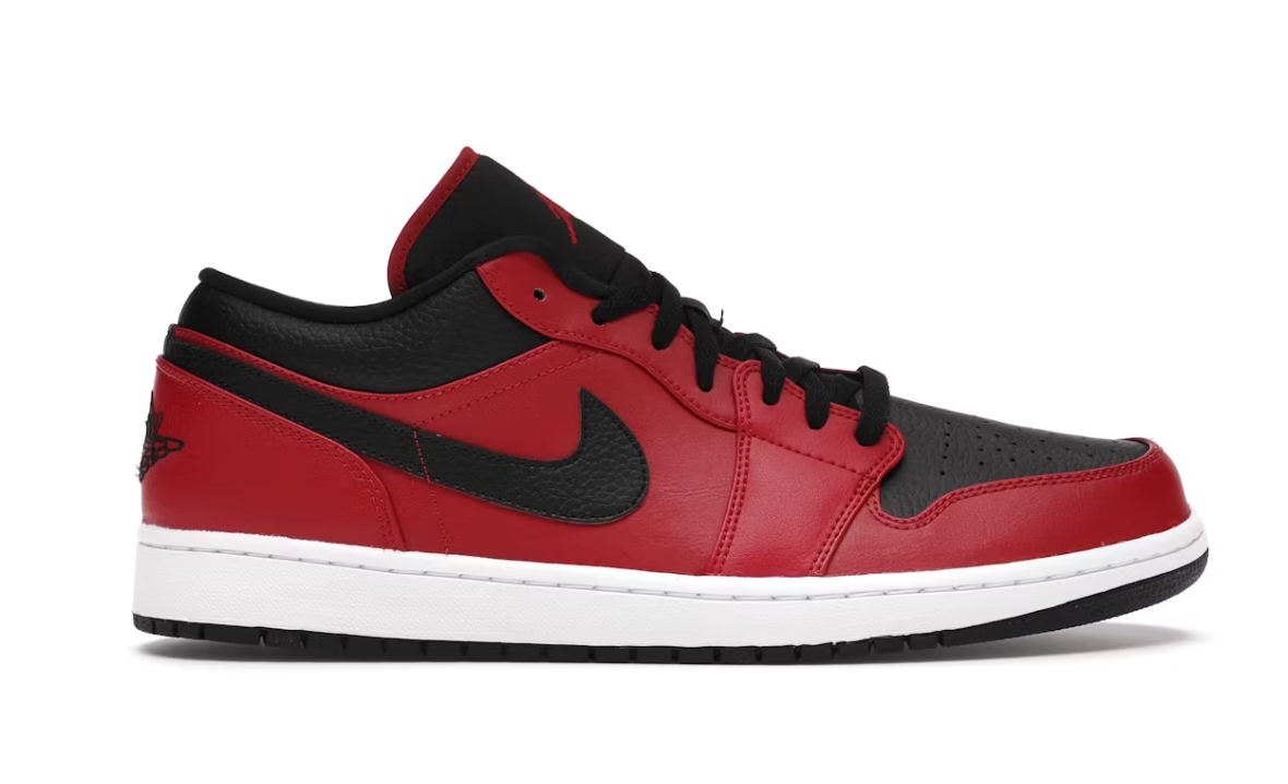 Jordan 1 Low Reverse Bred Pebbled Swoosh
