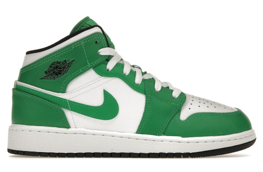 Jordan 1 Mid Lucky Green (GS)