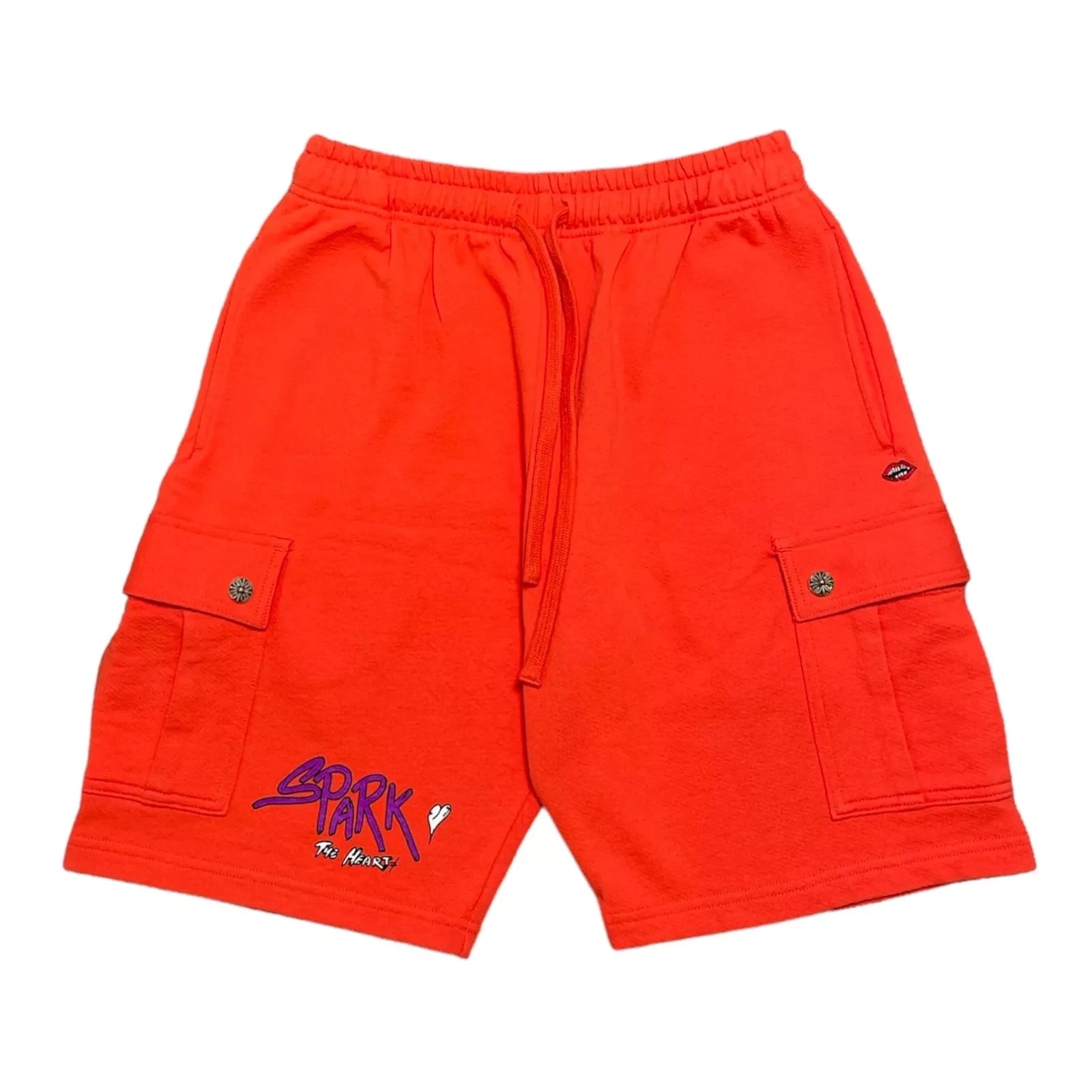 Chrome Hearts Matty Boy Sick Hearts Cargo Sweatshorts Red