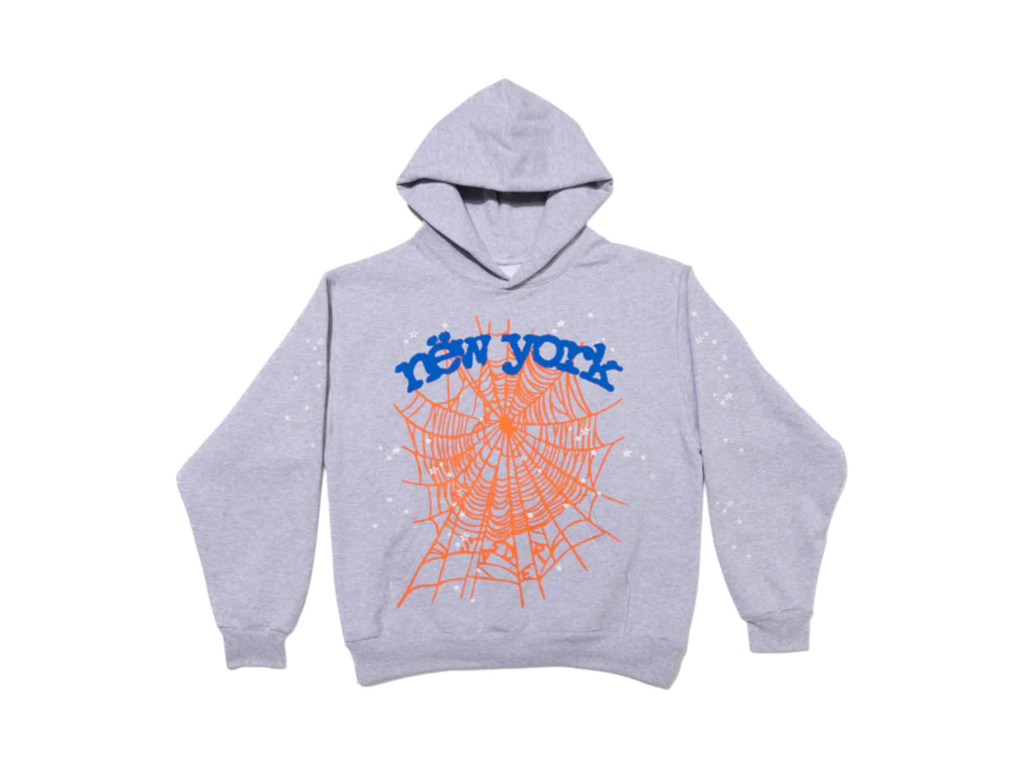 Sp5der OG Web V2 Knicks Home Hodie Heather Grey