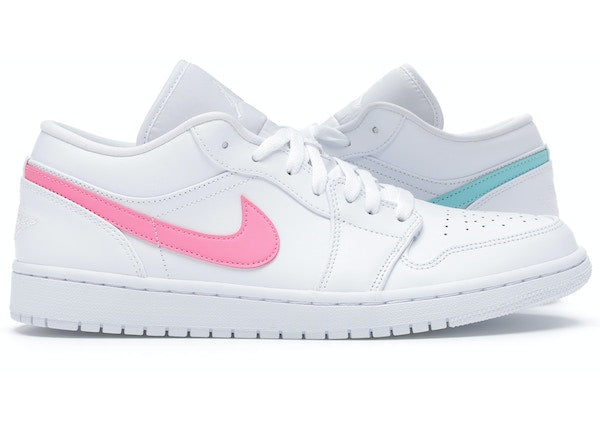 Jordan 1 Low White Multi-Color Swoosh