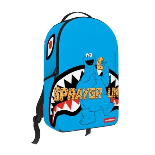 Sprayground Sesame Street Cookie Monster SG Core Cookie Logo Backpack Blue