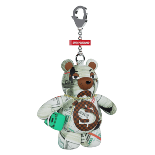 Sprayground Money Banks Bear Keychain Green