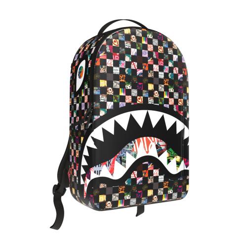 Sprayground Crazy Check Backpack Black