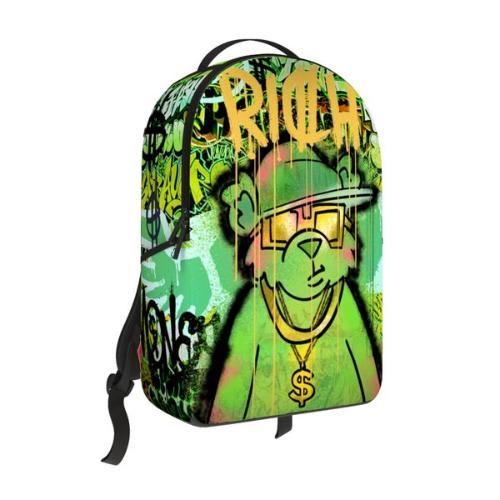Sprayground Money Bear Graff Mural Backpack Green