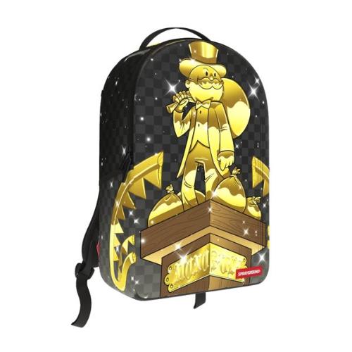 Sprayground Monopoly Statue Backpack Black/Gold