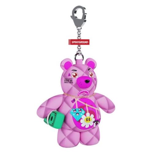 Sprayground Kawaii Dangles Bear Keychain Pink