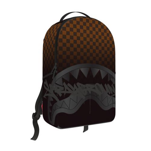 Sprayground Brown Check Ghost Drip Backpack Black