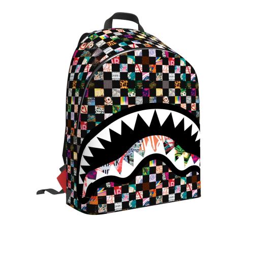 Sprayground Crazy Check Savage Backpack Black
