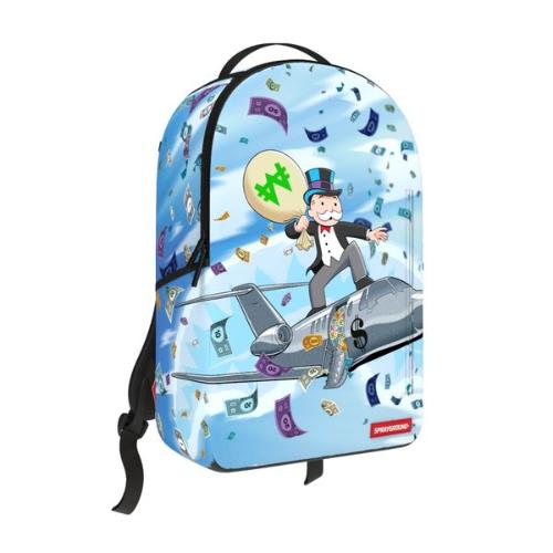 Sprayground Monopoly Plane Backpack Blue