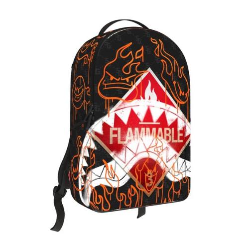 Sprayground Flammable Sign Backpack Black