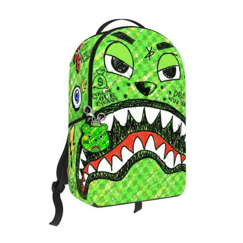 Sprayground Money Bear Doodle Backpack Green