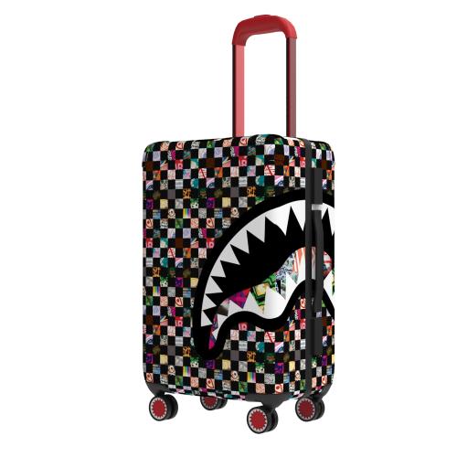 Sprayground Crazy Check Carry-On Luggage Black