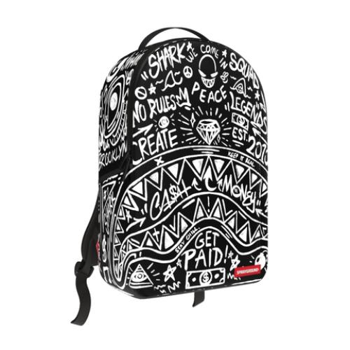 Sprayground Crazy Thoughts Backpack Black