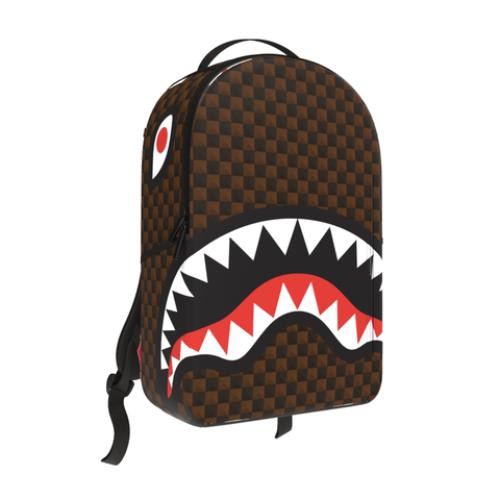 Sprayground Sharks in Paris Pyramid Backpack Brown