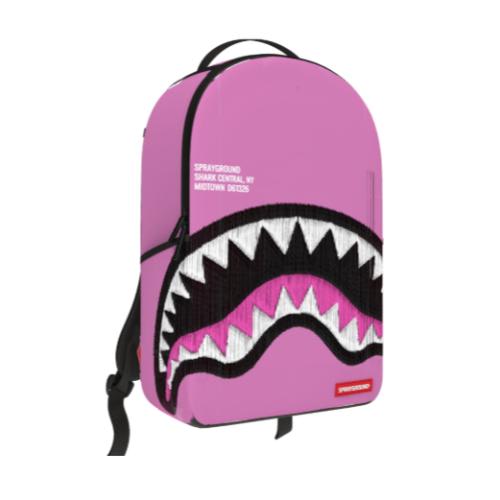Sprayground Shark Central Pink Embroidered Shark Backpack