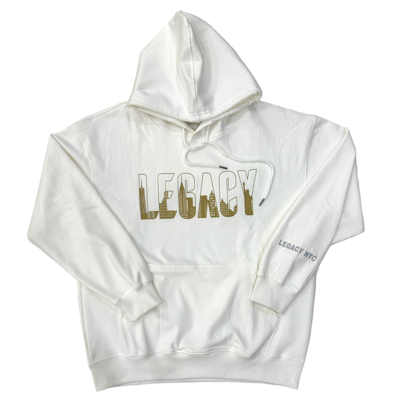 LEGACY NYC Skyline Hoodie v2 White/Gold